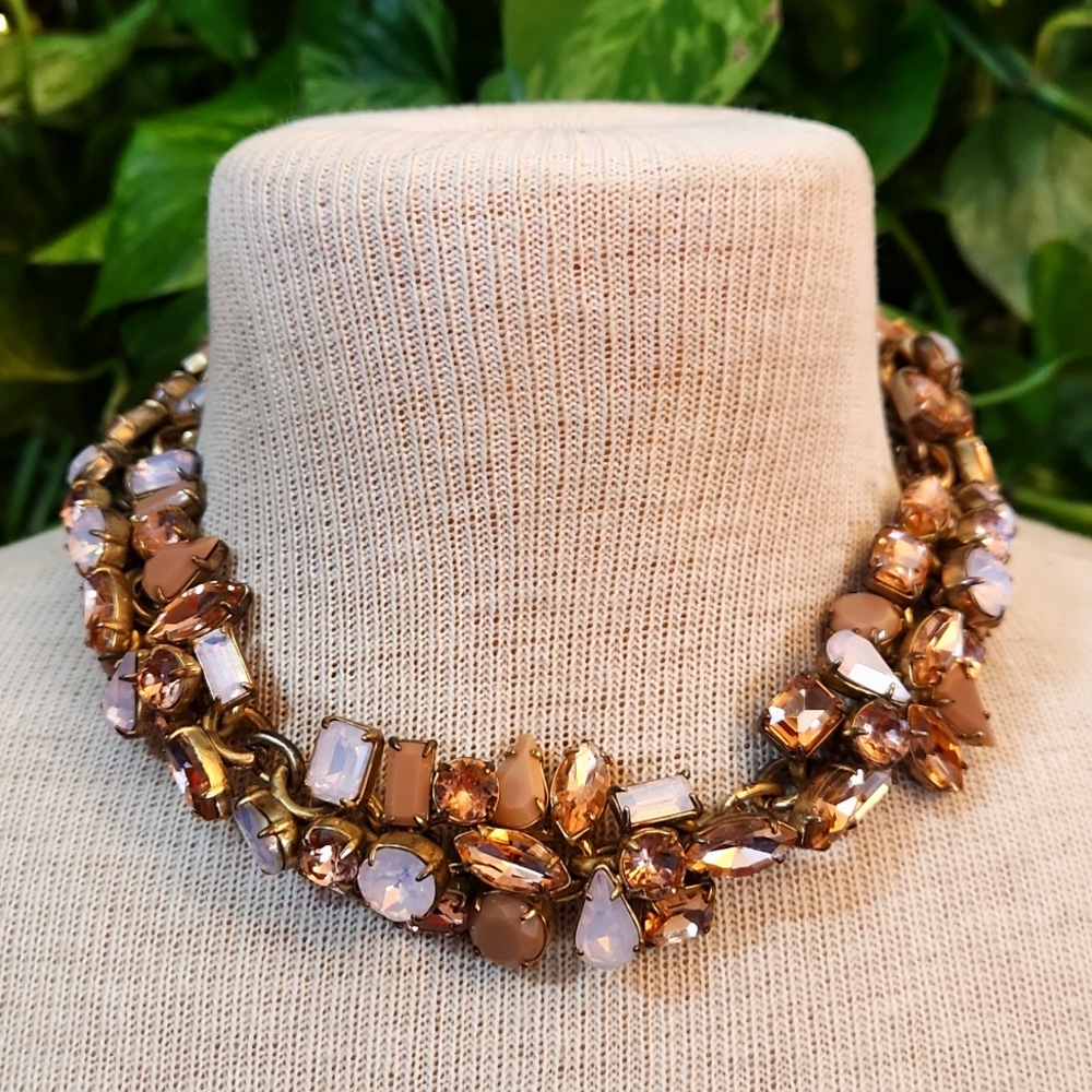 J. Crew Brulee Choker in Pale Pink, Nuetral Tones